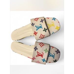 Multicolor Designer Slide Sandals